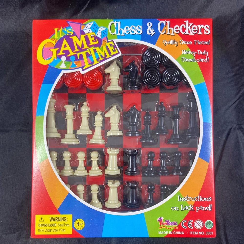 FunTastic “ It’s Game Time “ Chess And Checkers Game Set.  Item # 3301